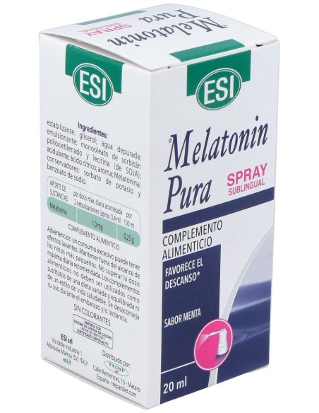 Melatonina Pura 1Mg. Spray 20Ml.