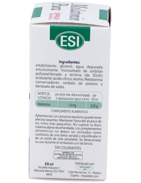 Melatonina Pura 1Mg. Spray 20Ml.
