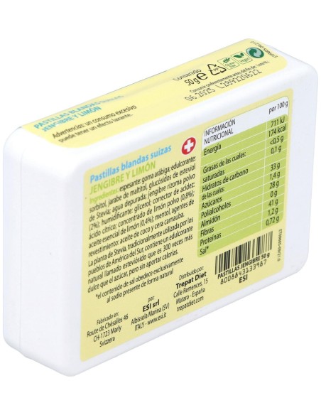 Esi Pastillas Blandas Suizas De Jengibre Y Limon 50G