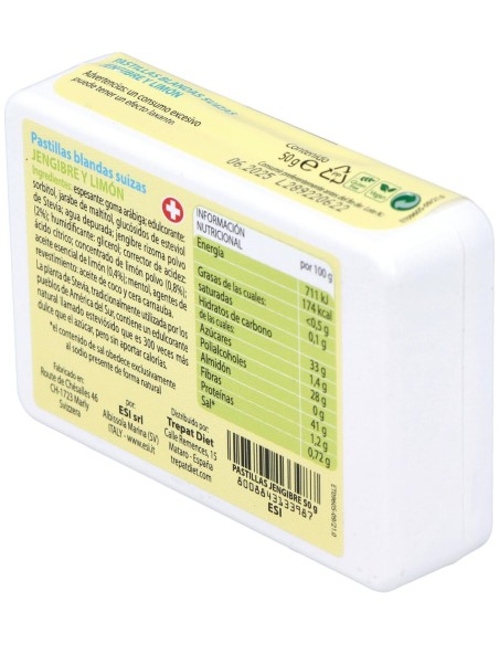 Esi Pastillas Blandas Suizas De Jengibre Y Limon 50G
