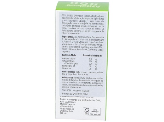 Ansileve Sos Spray 30Ml. Sg Vegan