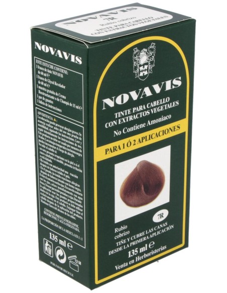 Tinte Novavis 7R Rubio Cobrizo 120Ml.