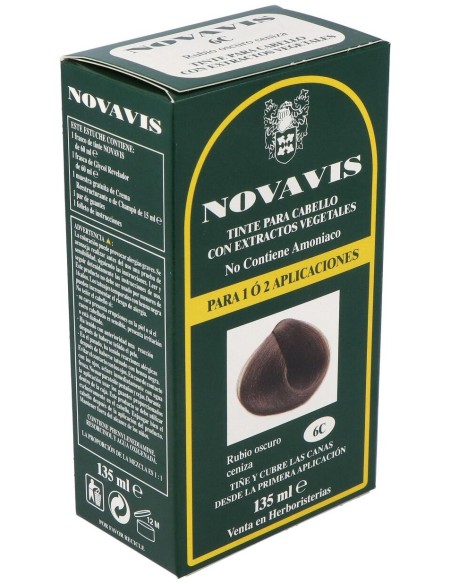 Tinte Novavis 6C Rubio Oscuro Ceniza 120Ml.