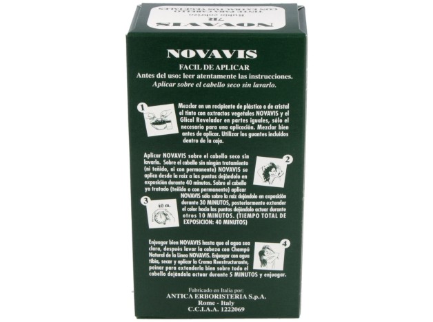 Tinte Novavis 7R Rubio Cobrizo 120Ml.