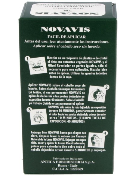 Tinte Novavis 7R Rubio Cobrizo 120Ml.