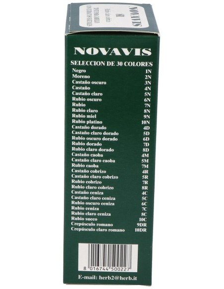 Tinte Novavis 8R Rubio Claro Cobrizo 120Ml.