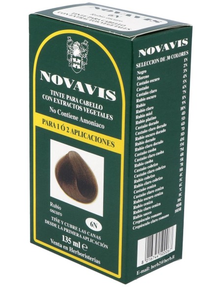 Tinte Novavis 6N Rubio Oscuro 120Ml.