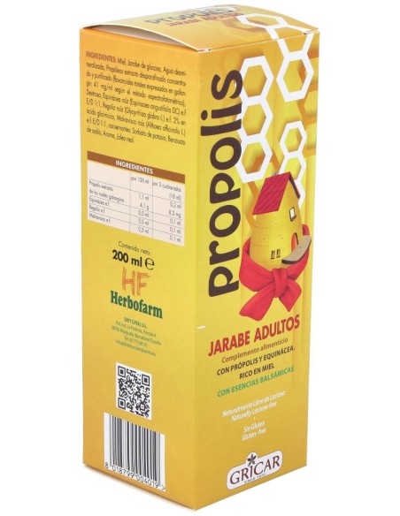 Propolis+Ecninacea Jarabe Adultos 200Ml. Gricar