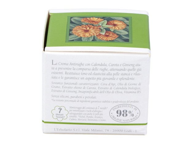 Crema Facial Antiarrugas Calendula Zanahoria 30M