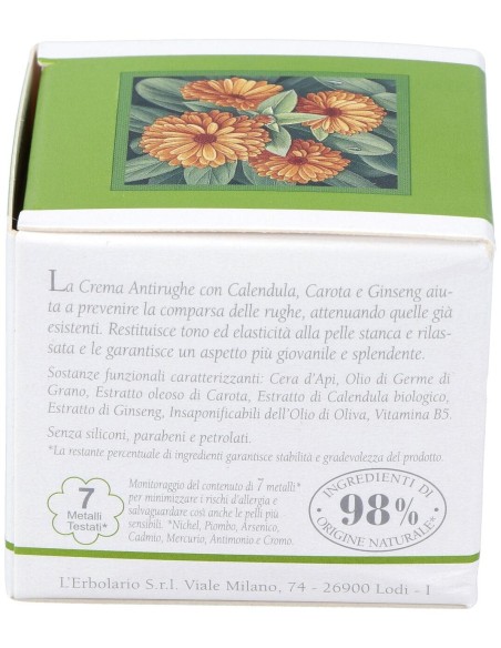 Crema Facial Antiarrugas Calendula Zanahoria 30M