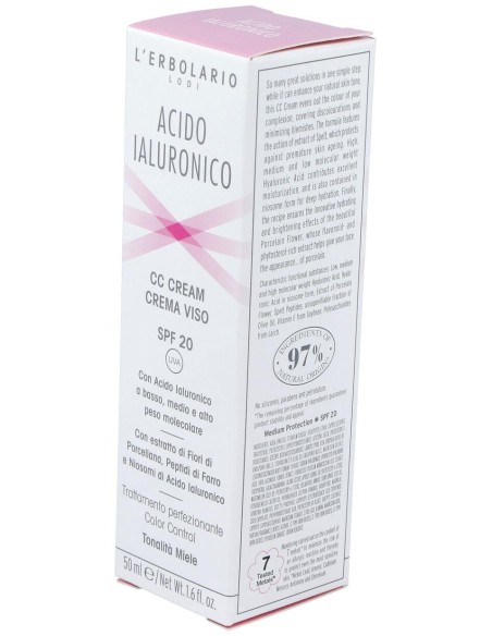 Acido Hialuronico Cc Crema Tono Miel 50Ml.