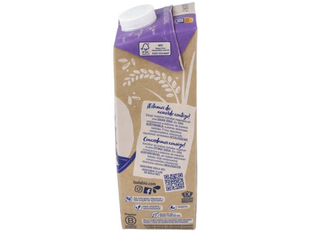 Bebida Vegetal De Arroz Integral 1Lt 6Uds. S/A