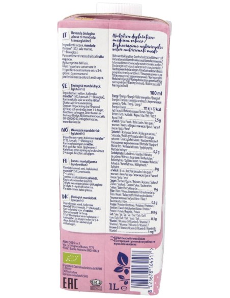 Isola Bio Bebida Veg Almendras S/A Bio 1000Ml