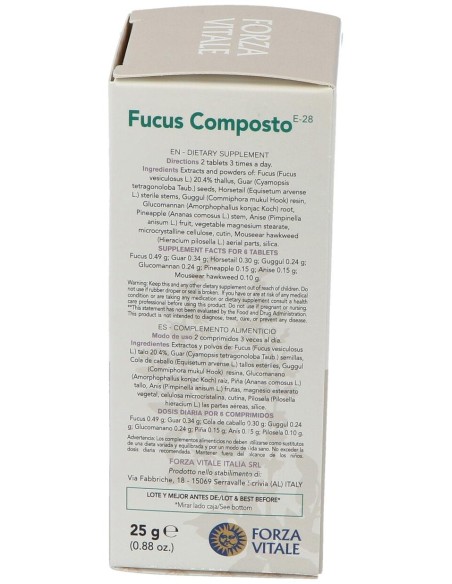 Fucus Composto Obesidad 25Gr.Comprimidos