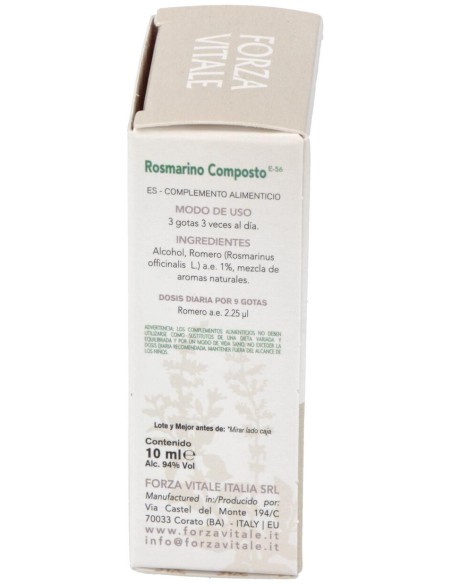 Rosmarino Composto (Plomo) Metal Espagirico 10Ml.