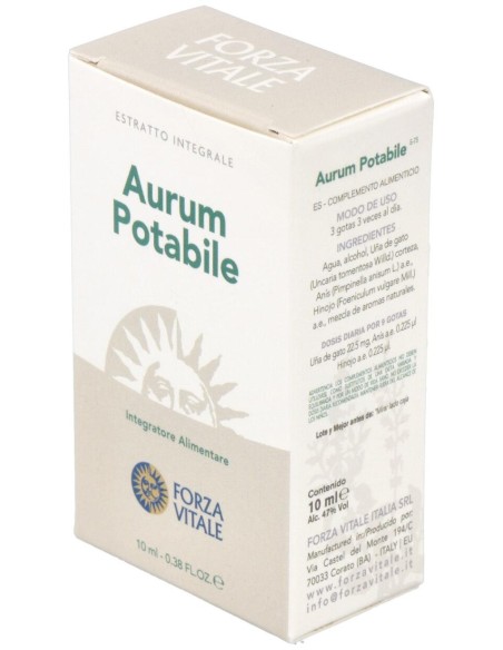 Aurum Potable (Oro) Metal Espagirico 10Ml.
