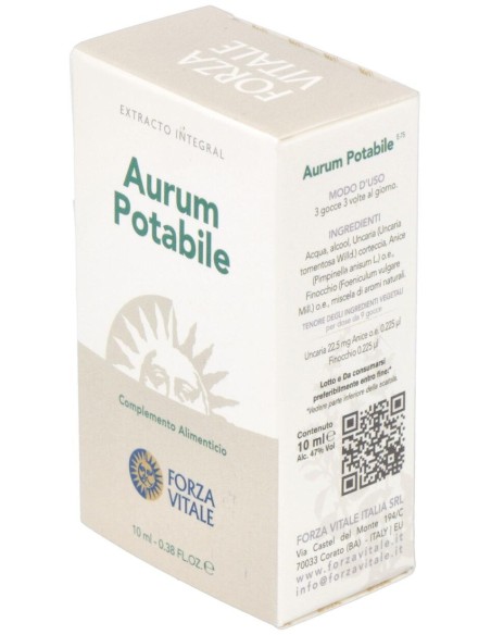 Aurum Potable (Oro) Metal Espagirico 10Ml.