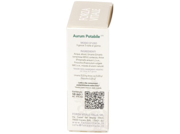 Aurum Potable (Oro) Metal Espagirico 10Ml.