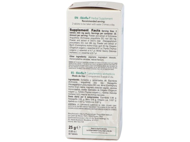 Ekinflu-T Defensas 25Gr.Comprimidos