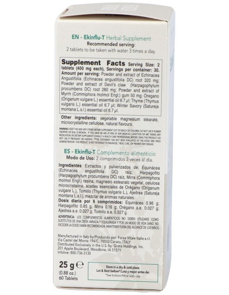Ekinflu-T Defensas 25Gr.Comprimidos
