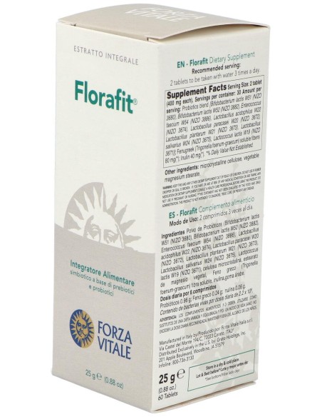 Florafit Probiotico 25Gr.Comprimidos