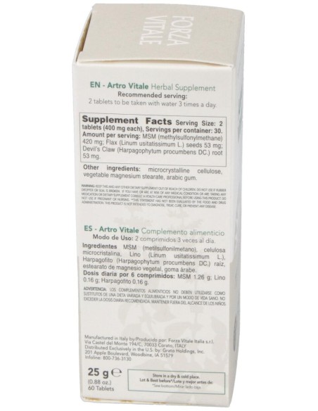 Artro Vitale 25Gr.Comprimidos