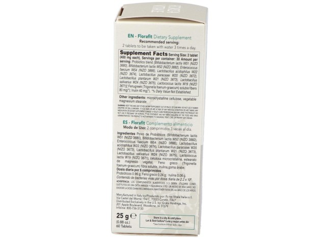 Florafit Probiotico 25Gr.Comprimidos