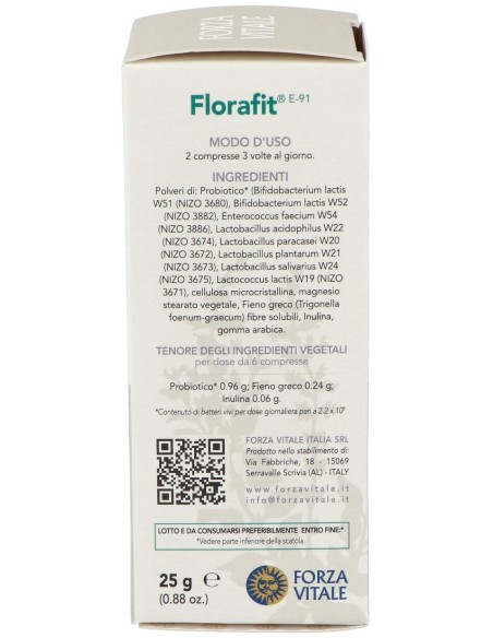 Florafit Probiotico 25Gr.Comprimidos