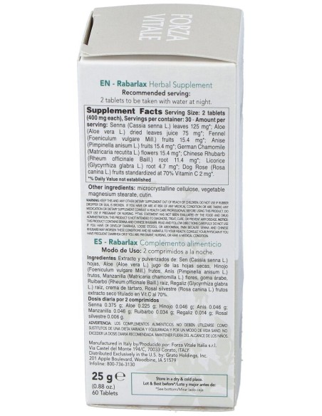 Rabarlax Laxante 25Gr.Comprimidos