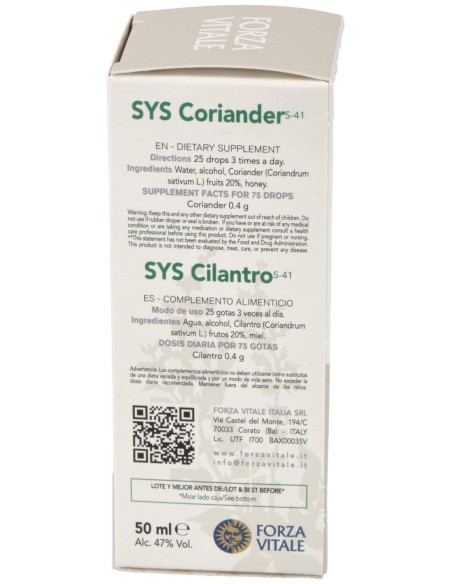 Sys.Coriandolo (Cilantro) 50Ml.