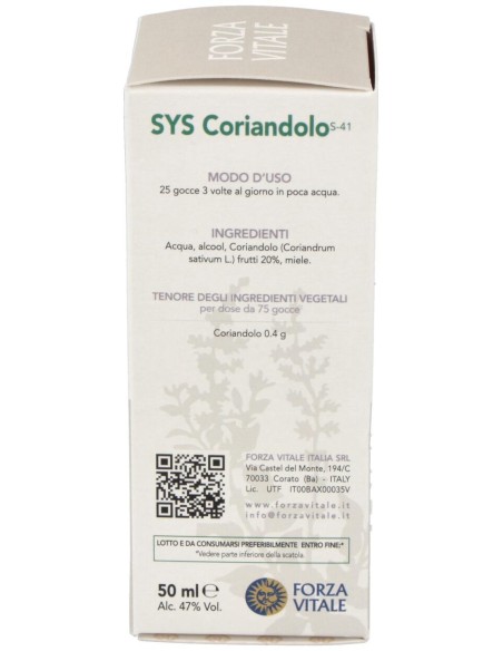 Sys.Coriandolo (Cilantro) 50Ml.