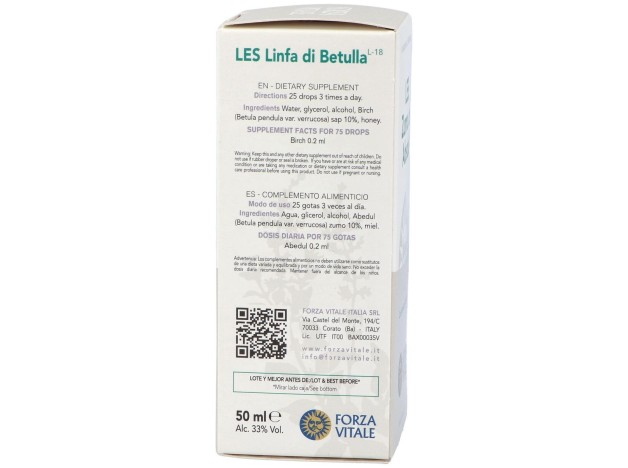 Les Linfa Di Betulla Linfa De Abedul 50Ml.