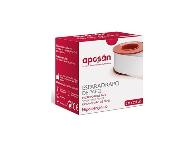 Esparadrapo Aposan Papel 5 X 2'5 Hipoalergico