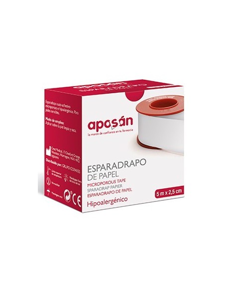 Esparadrapo Aposan Papel 5 X 2'5 Hipoalergico