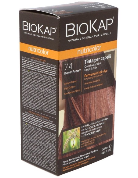 Tinte Auburn Blond Dye 140Ml. Rojo Cobrizo ·7.4