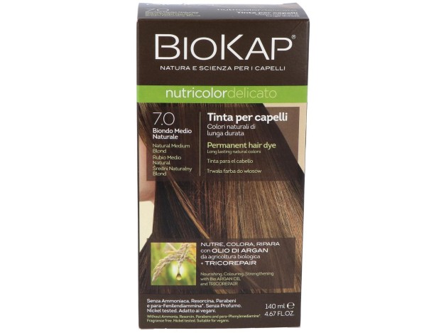 Tinte Rubio Medio Natural 140Ml. 7.0 Delicato