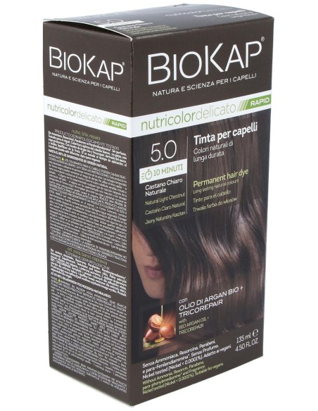 Biokap Rapid Tinte Nro 5.0 Castaño Claro Natural 140Ml