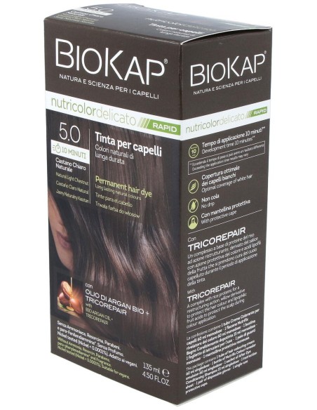 Biokap Rapid Tinte Nro 5.0 Castaño Claro Natural 140Ml