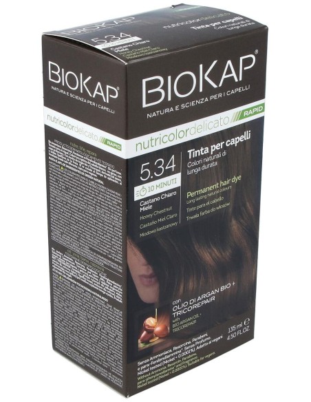 Biokap Rapid Castaño Miel Claro 5.34 Tubo 140Ml.
