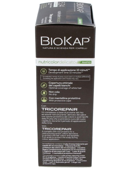 Biokap Rapid Castaño Miel Claro 5.34 Tubo 140Ml.