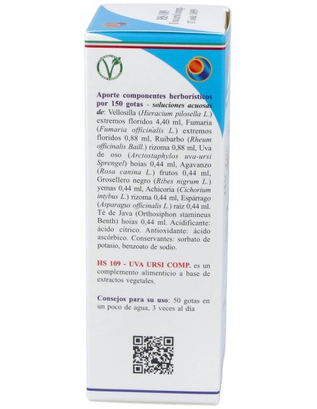 Hs 109 Uva Ursi Comp. Gotas 100Ml. S/Al
