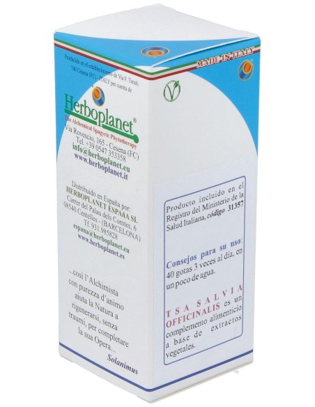 Herboplanet Tsa Salvia Officinalis Folhas 50Ml