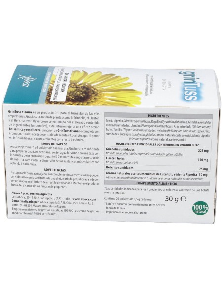 Aboca Grintuss Tisana, 20 Uds