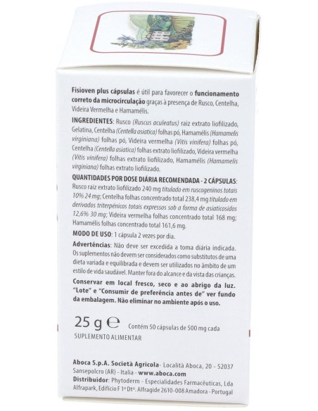 Aboca Fisioven Plus, 50 Cápsulas