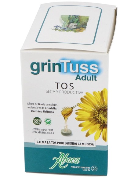 Aboca Grintuss Adulto Tos Seca Y Productiva, 20 Comprimidos