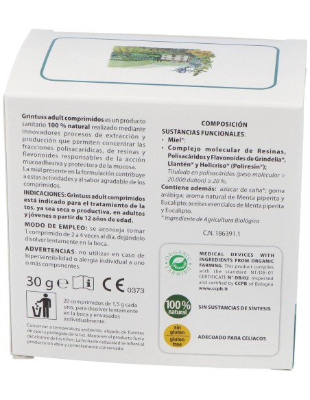 Aboca Grintuss Adulto Tos Seca Y Productiva, 20 Comprimidos