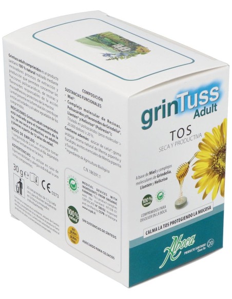Aboca Grintuss Adulto Tos Seca Y Productiva, 20 Comprimidos