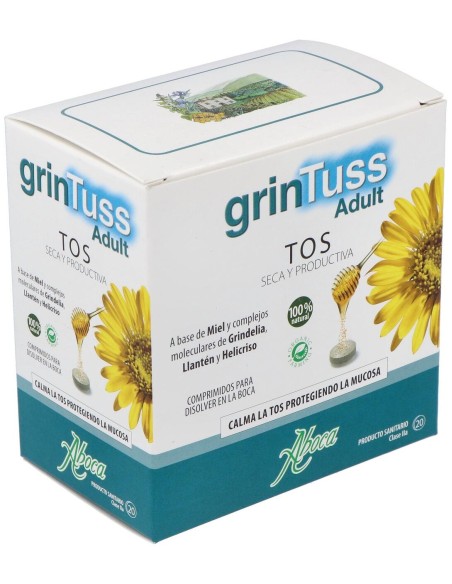 Aboca Grintuss Adulto Tos Seca Y Productiva, 20 Comprimidos