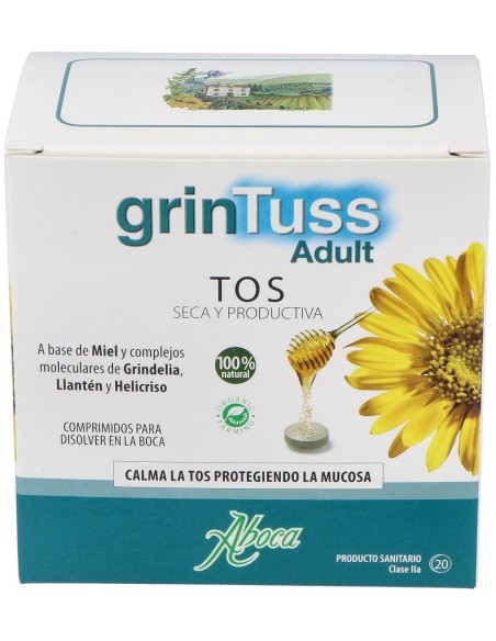 Aboca Grintuss Adulto Tos Seca Y Productiva, 20 Comprimidos