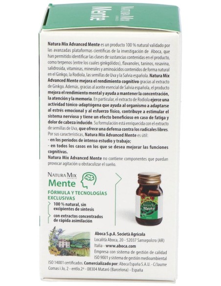 Aboca Natura Mix Advanced Mente 50Caps